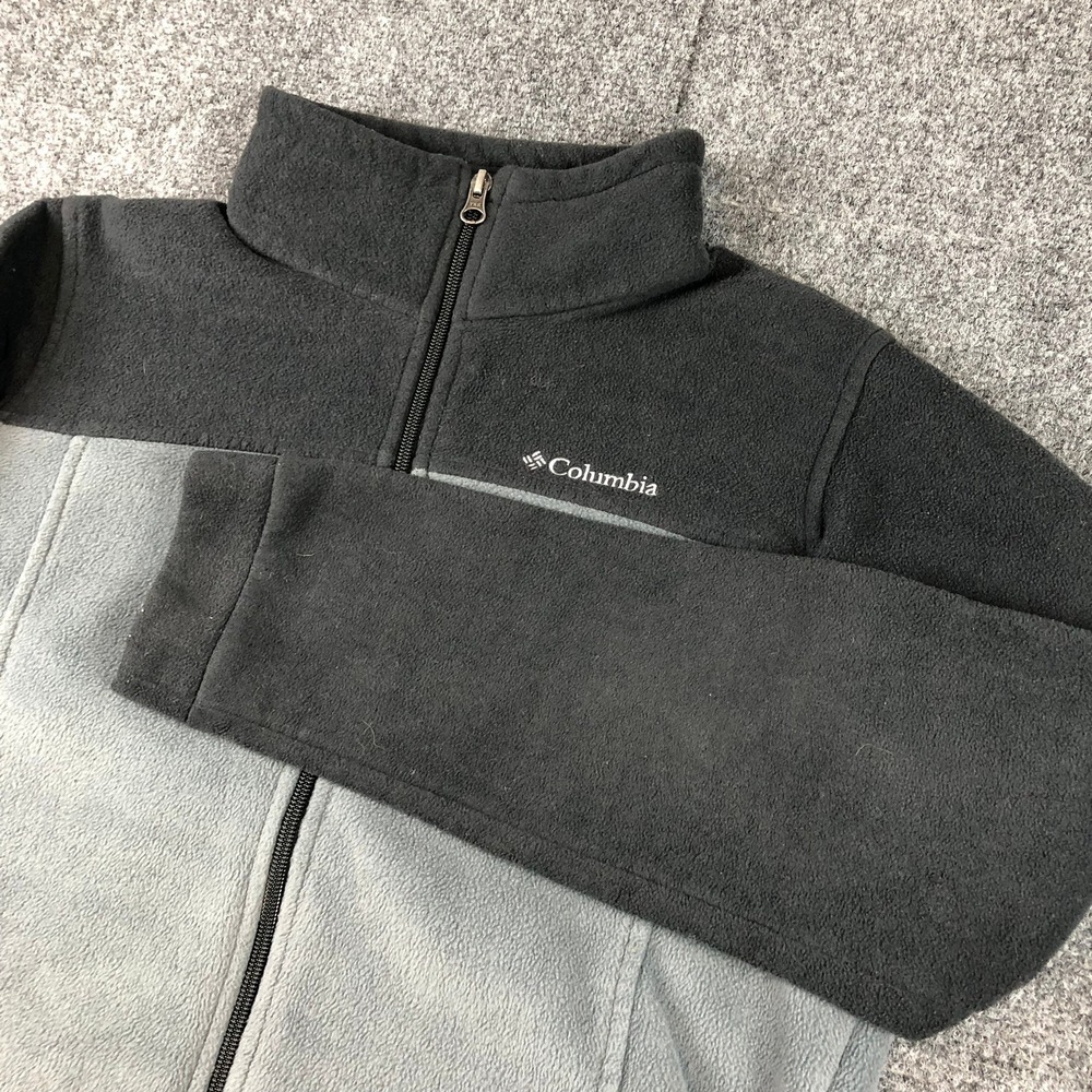 Columbia Fleece Jacket Full Zip Gray Black XL (18/20) Girls or Women's
